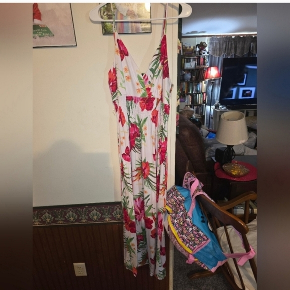 Rouge! Tropical maxi dress 2x - Picture 2 of 5